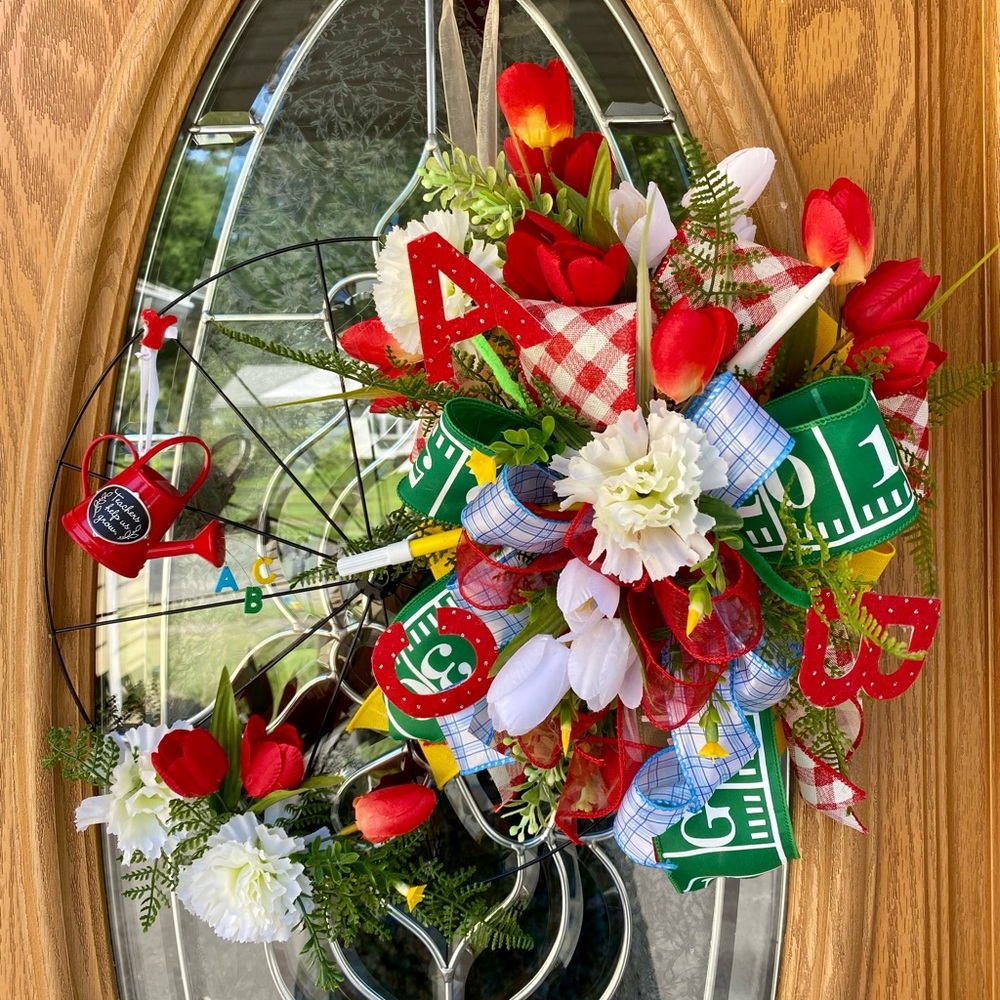 Teacher wreath